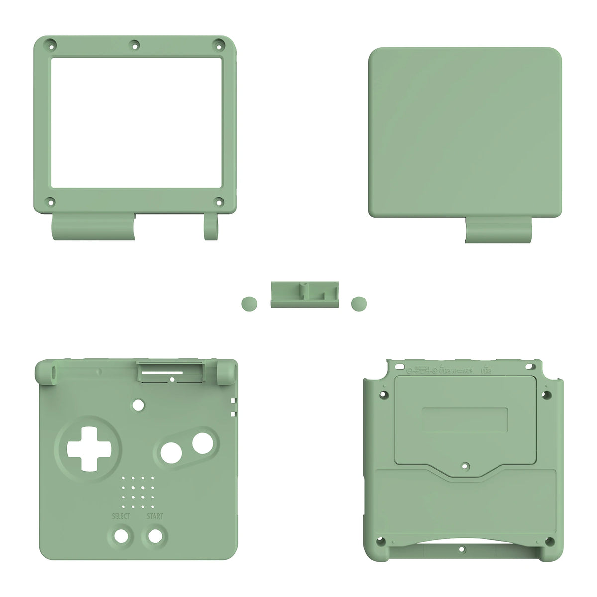 eXtremeRate Replacement Housing Shell for Gameboy Advance SP (GBA SP) - Matcha Green