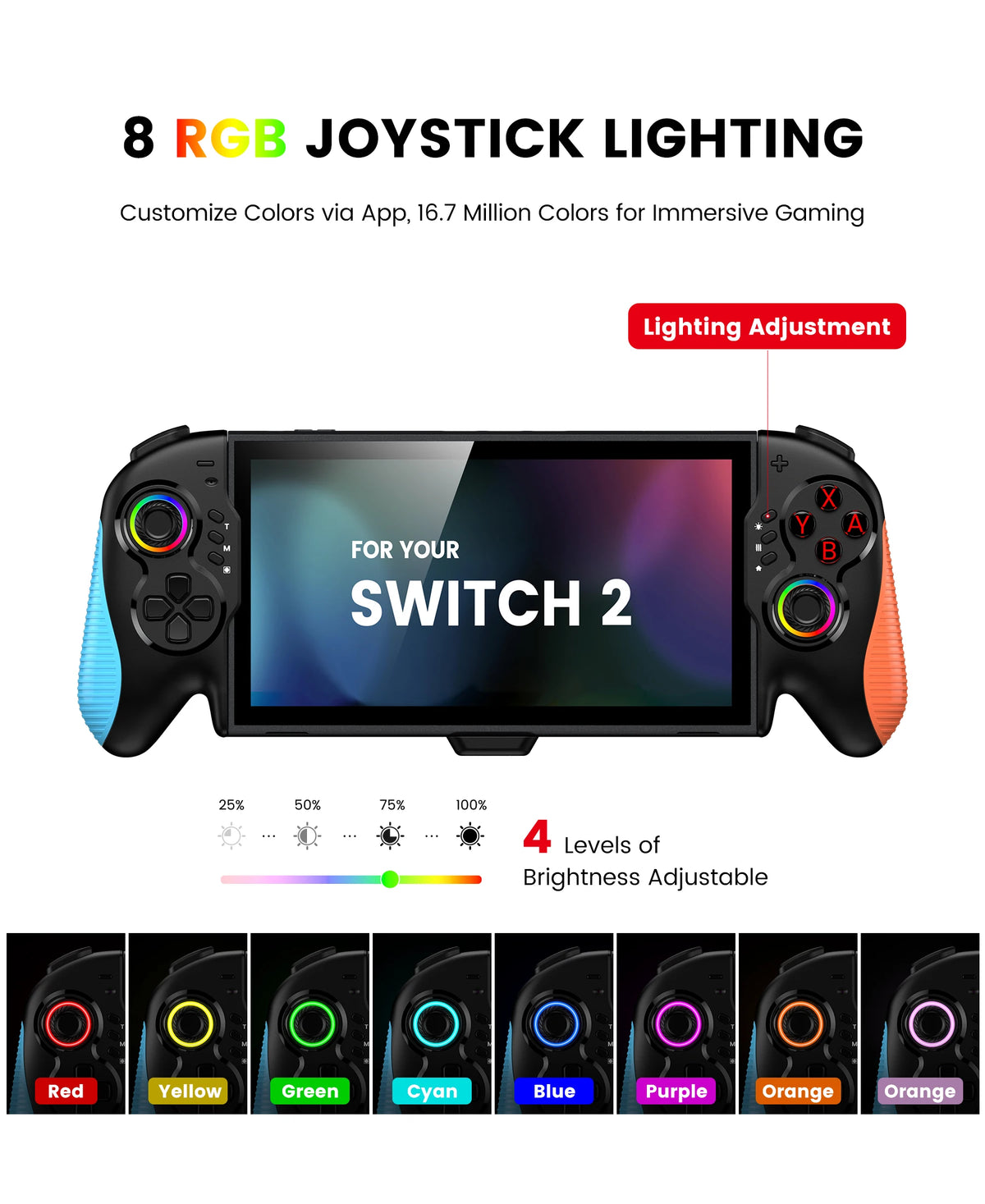 DinoFire JC700 Wired Controller for Switch 2, Hall Effect