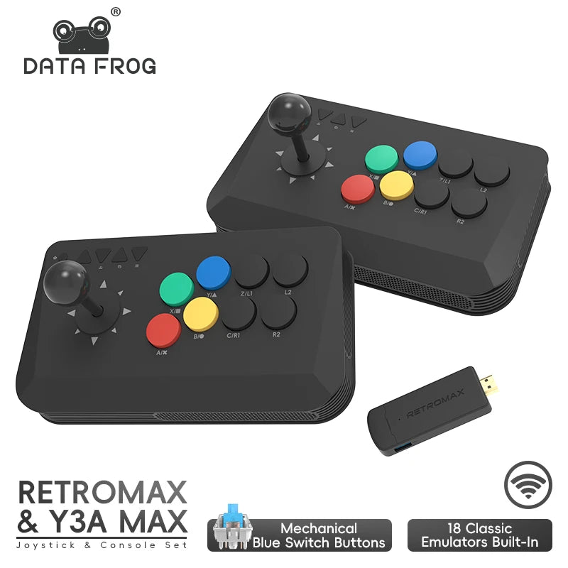Data Frog Wireless Y3A Max Arcade Stick Fight Joystick for PC TV Box Multi-System Universal Fighting Game Controller