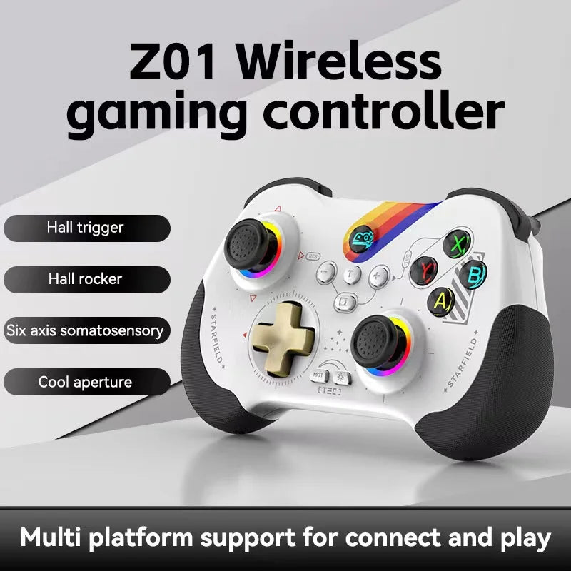 Z01 Wireless Controller Hall Joystick for Switch Steam PS3 PS4 PC