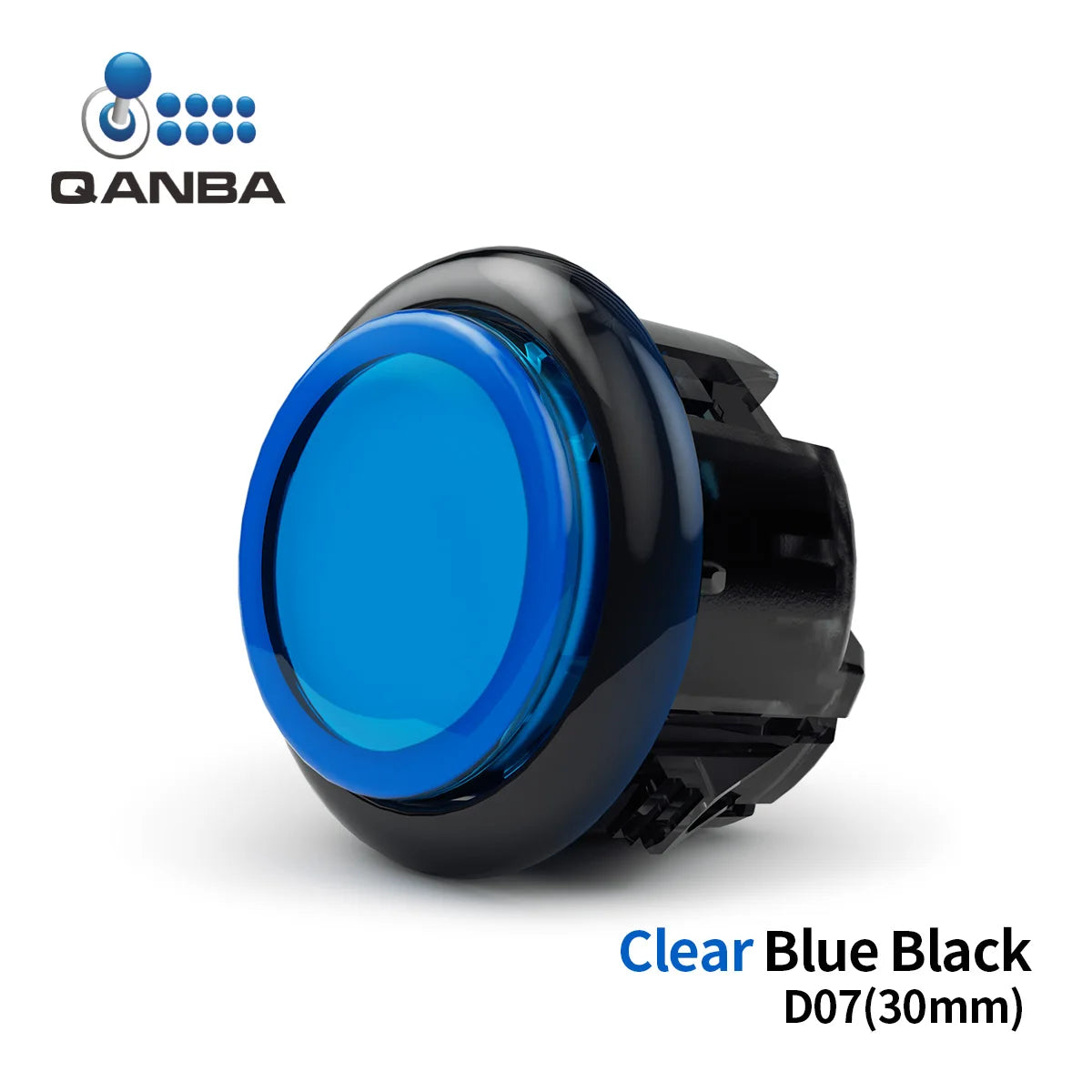 QANBA Gravity KS Silent Arcade Buttons, 30mm/24mm Snap-In