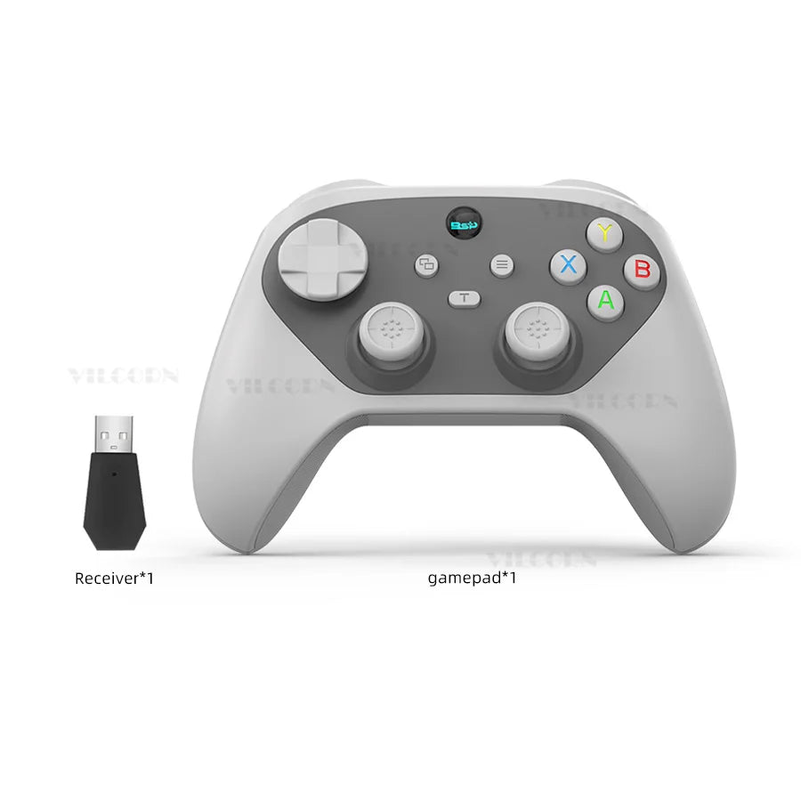 PC Wireless Game Controller Hall Joystick Trigger Mobile Gamepad for Switch/IOS/Android Support Six axis Gyro Turbo Macro M1 M2