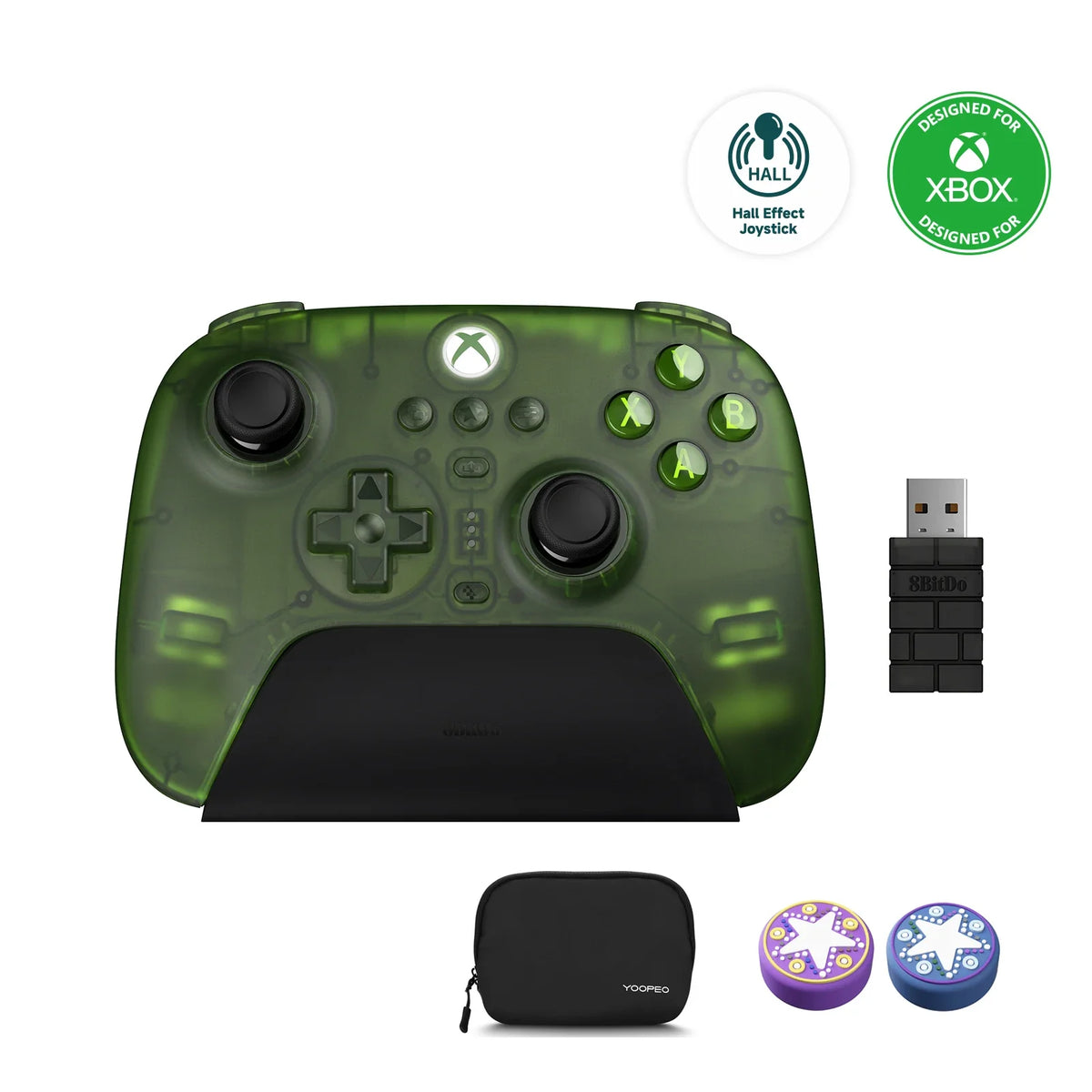 8BitDo Ultimate 3-mode Controller Gamepad with Hall Effect Joysticks for Xbox Series X S, Xbox One, PC Windows 10 11 and Android
