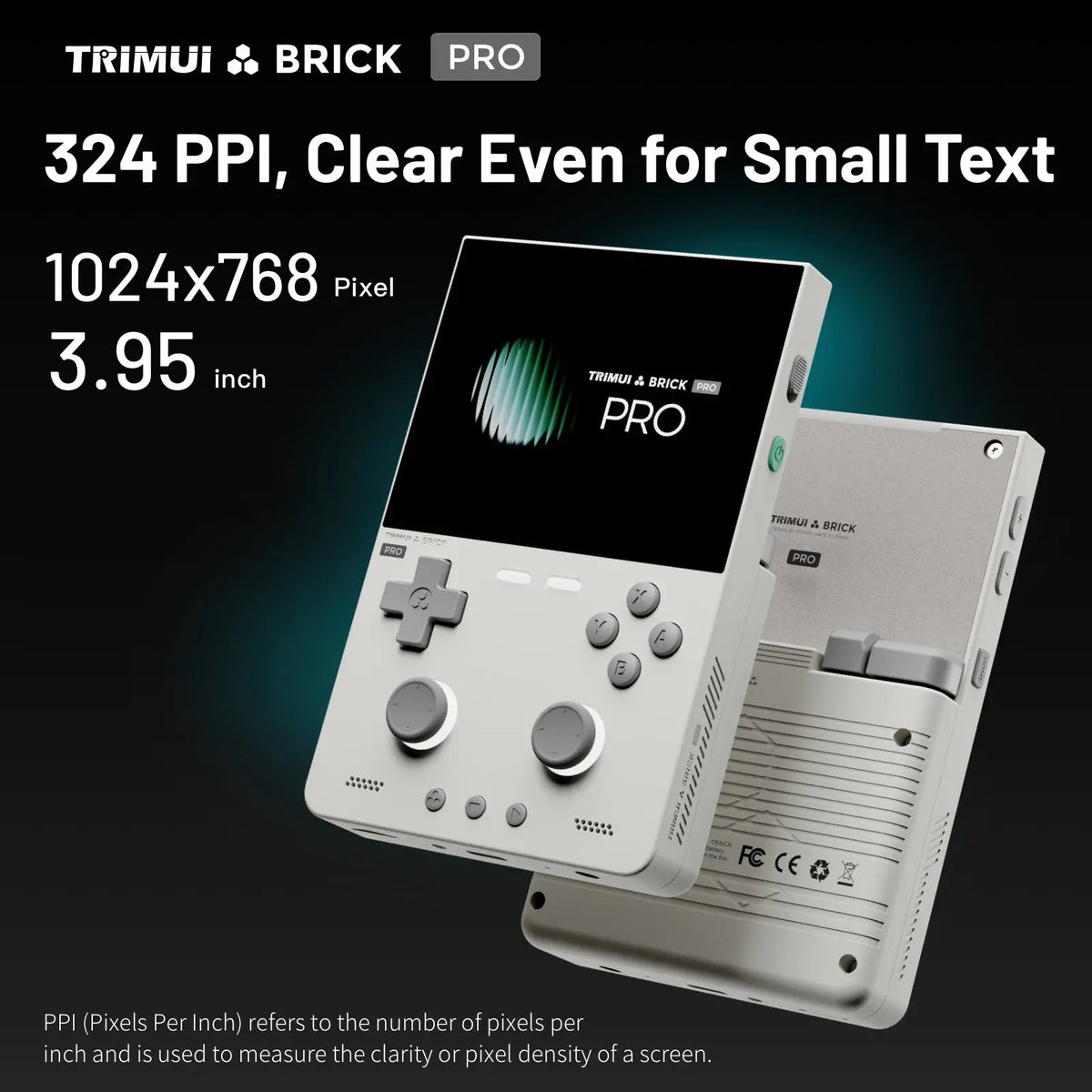 TRIMUI Brick Pro 3.95 Inch IPS Handheld, Up to 12000 Games