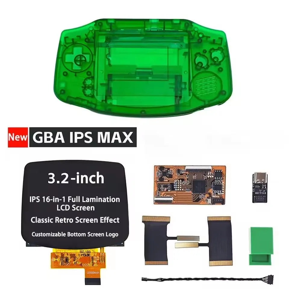 GBA 3.2-Inch IPS LCD Kit, 960x640 with Custom Shell