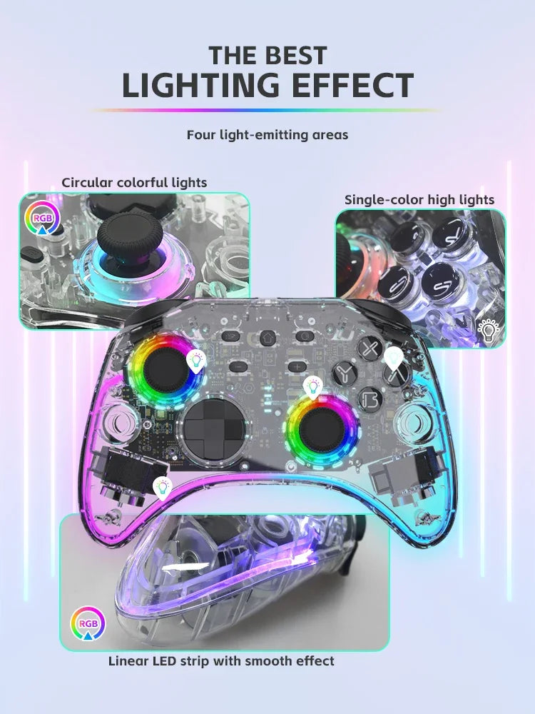 DATA FROG GG04 Transparent Wireless Controller for Switch OLED