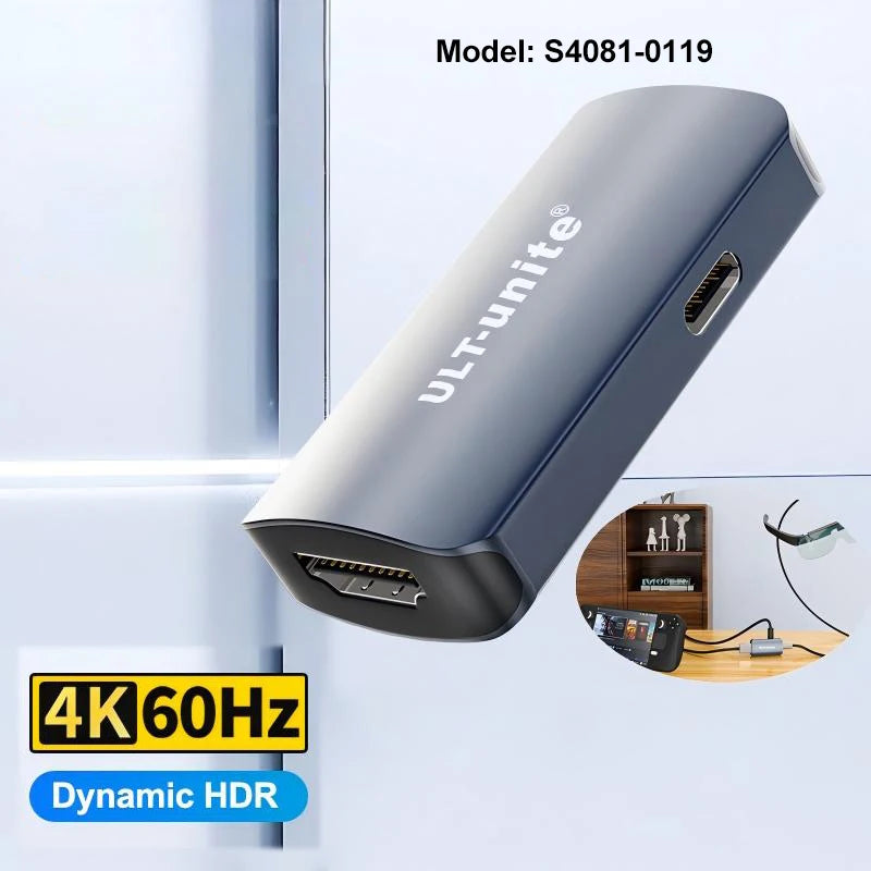 HDMI to USB-C Adapter for Steam Deck, 4K 60Hz, 2K 120Hz