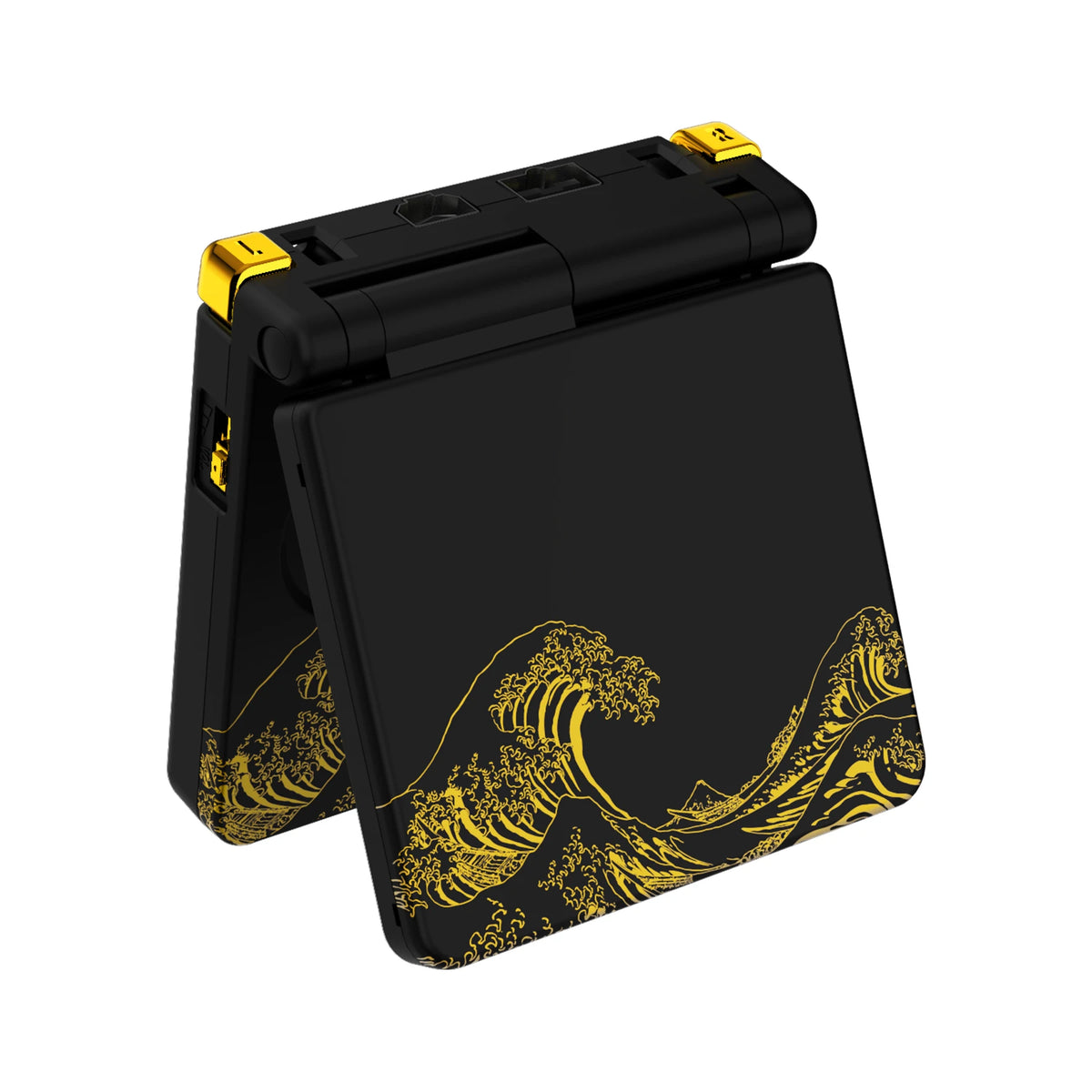 eXtremeRate GBA SP Shell - Golden Great Wave Off Kanagawa, Black