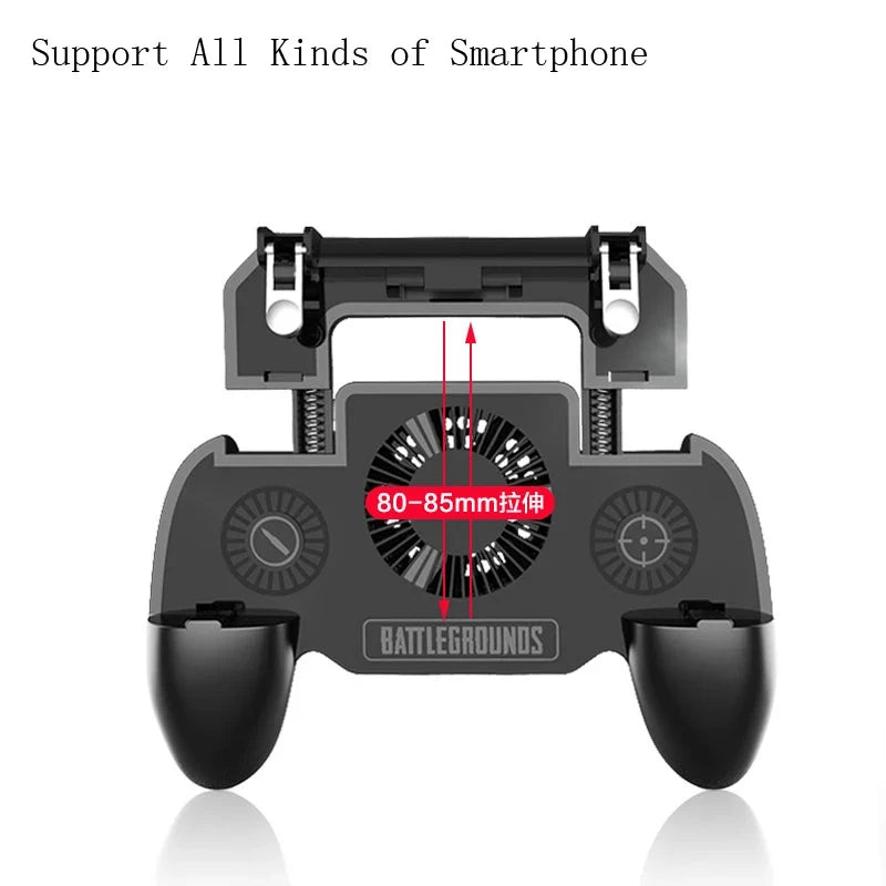 DATA FROG Gaming Grip with Portable Charger Cooling Fan for PUBG Mobile Controller L1R1 Mobile Game Trigger Joystick for Phone