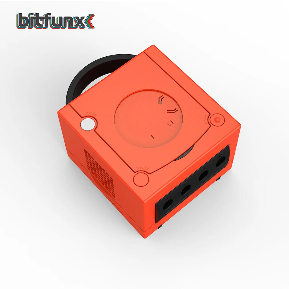 Bitfunx Warm Red NGC Replacement Shell Protective Case GC Game Box for Gamecube DOL001and DOL-101 Game Console