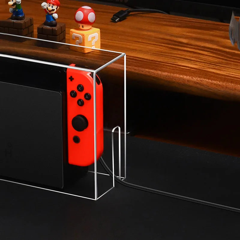 Nintendo Switch OLED Dock Dust Cover Acrylic Clear Display Box