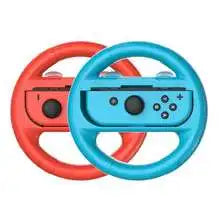 2PCS Game Steering Wheel Controller Handle Holder Grip JoyCon Controller Gamepad Nintendo N-Switch Game Console Accessories