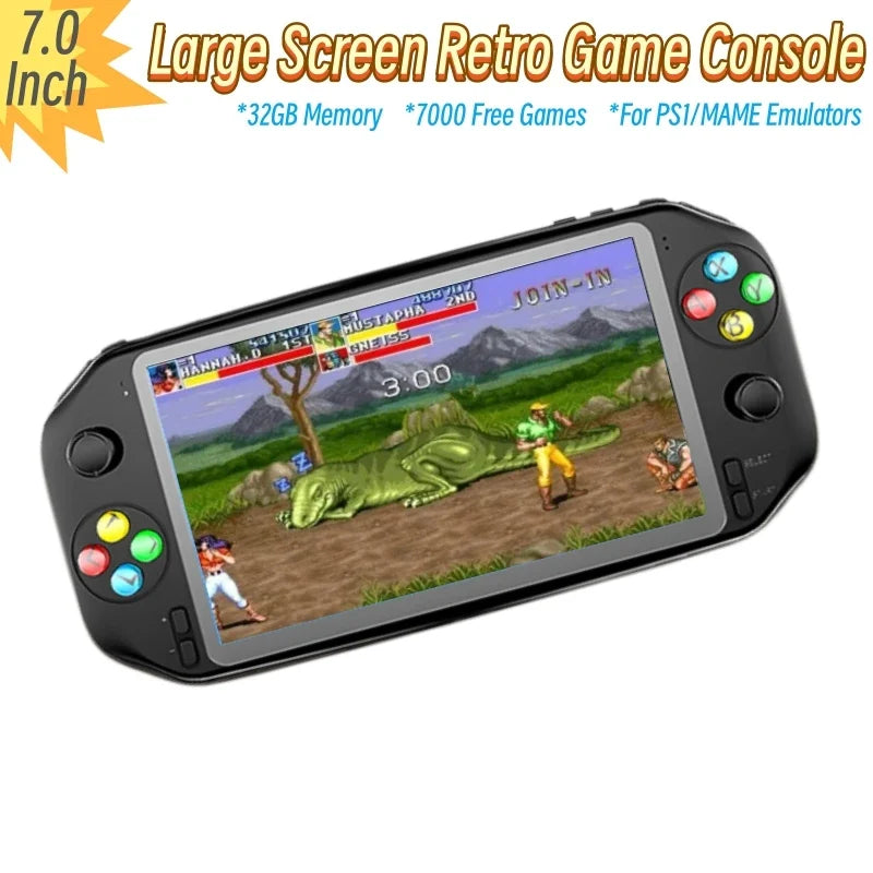 7-Inch Portable Retro Game Console with 7000 Games, HDMI TV Out