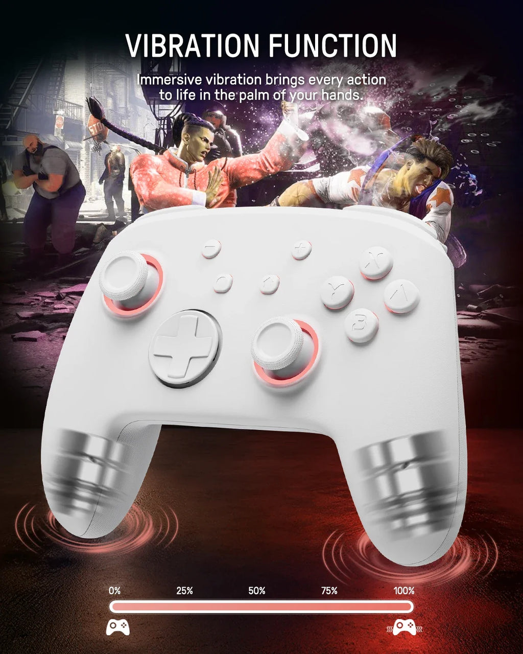 FUNLAB Luminous Pro Controller for Nintendo Switch, 7 LED Colors