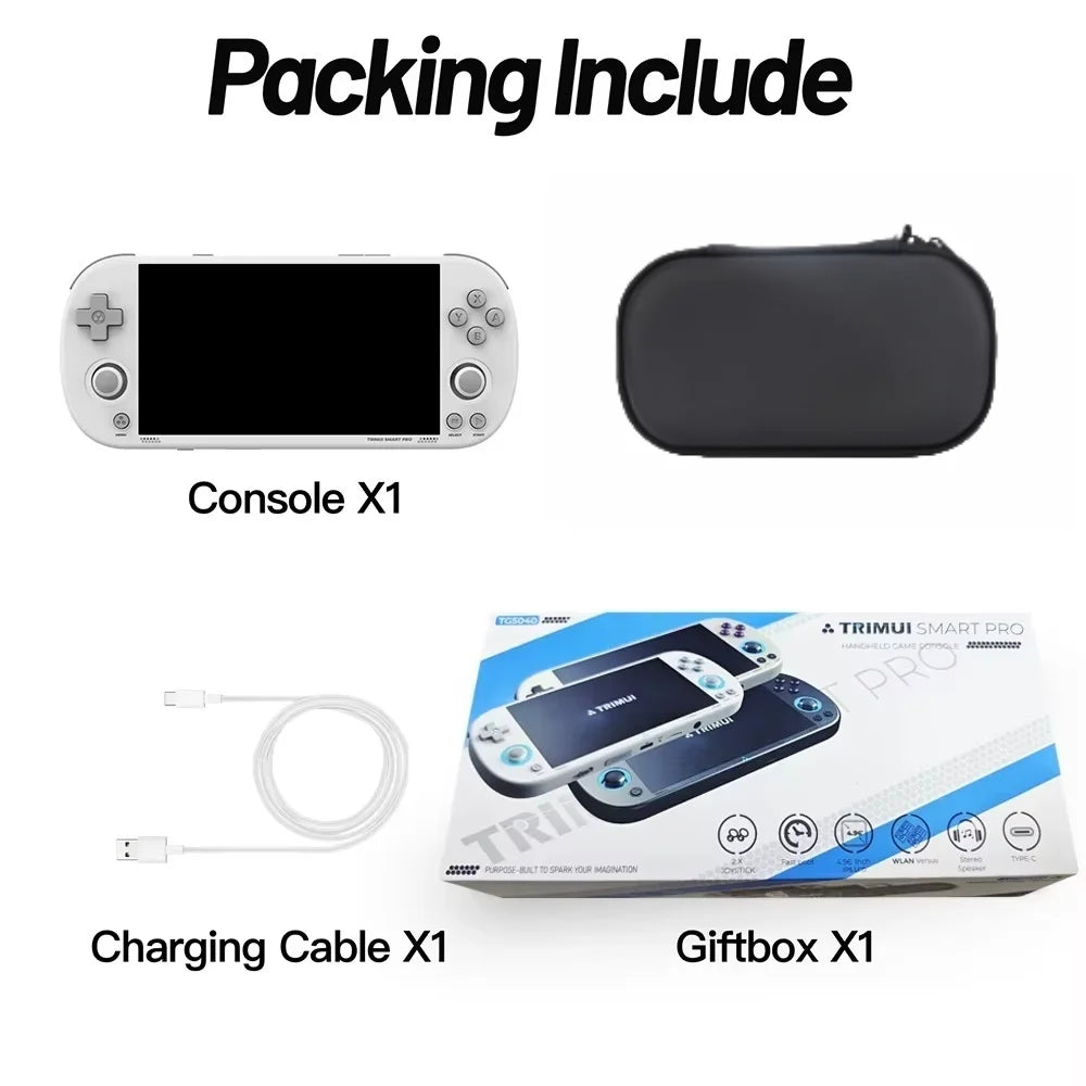 Trimui Smart Pro 4.95-Inch IPS Handheld Console, 13K Games