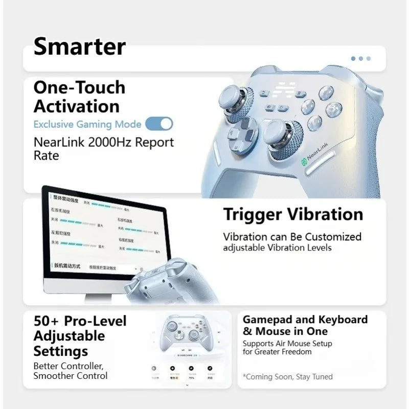 BEITONG KP40 Pro Wireless Gamepad 2000Hz Hall Joysticks for PC