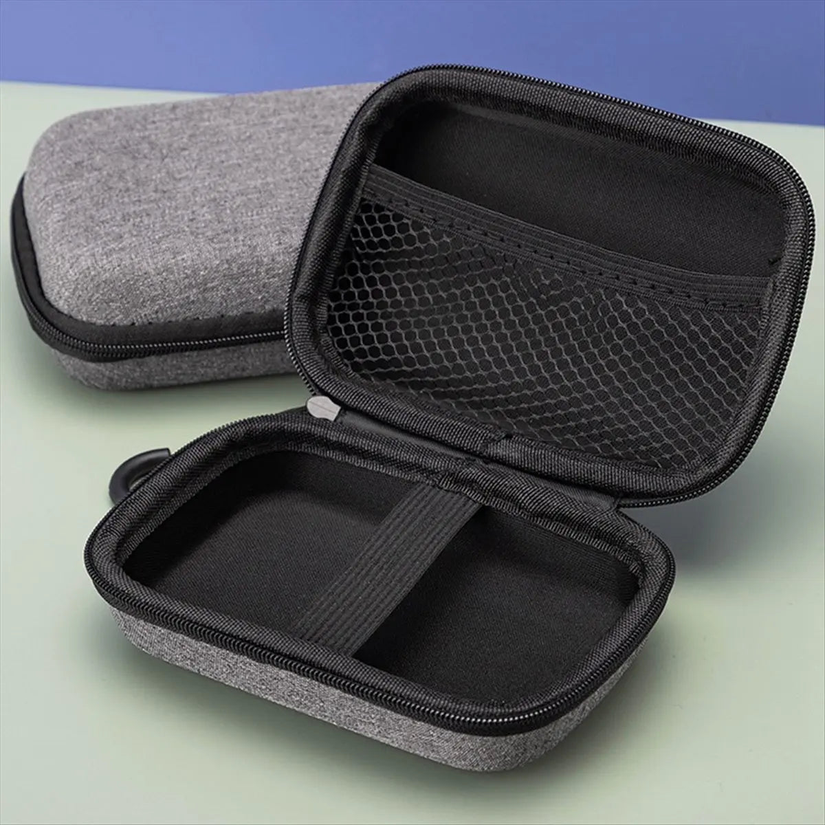 (A03R) Hard EVA Case for MIYOO MINI PLUS/R36S/R35S/RGB20S/XU10 for ANBERNIC RG35XX/RG35XX PLUS Protable Storage Bag Grey
