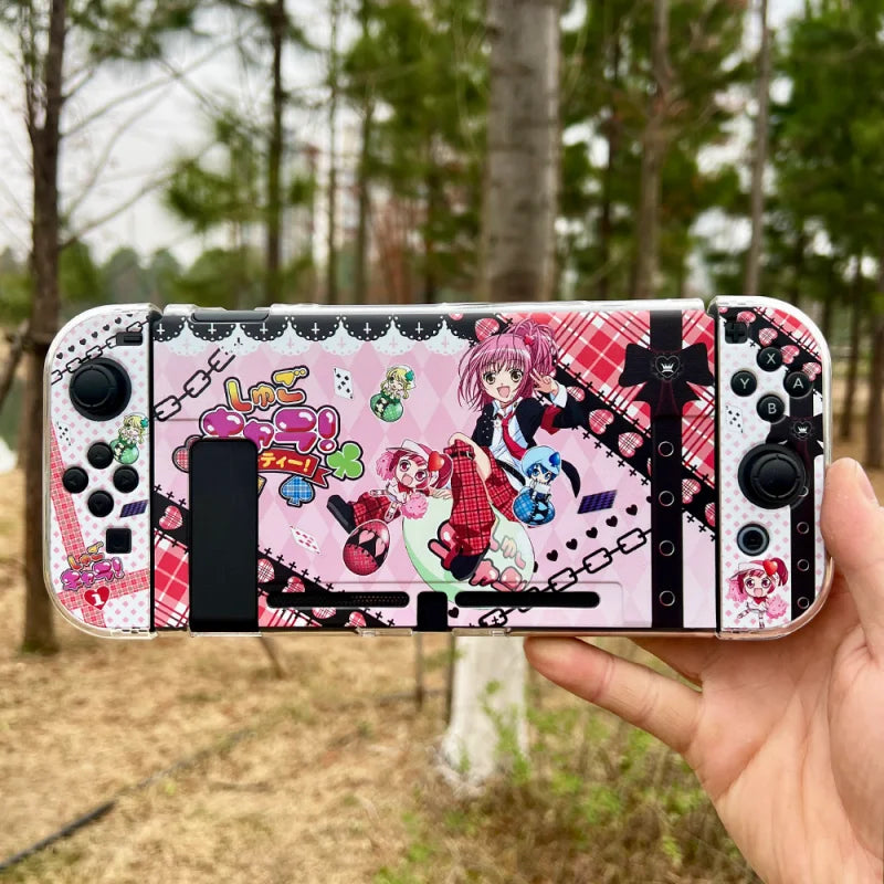 Shugo Chara Hinamori Amu Clear Case For Switch Oled Lite Ns2 Game Merchandise Transparent Protective Cover Console Accessories