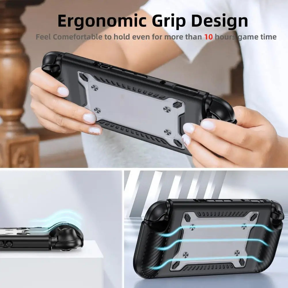 Ergonomic Nintendo Switch 2 Grip Case, Shockproof TPU Clear