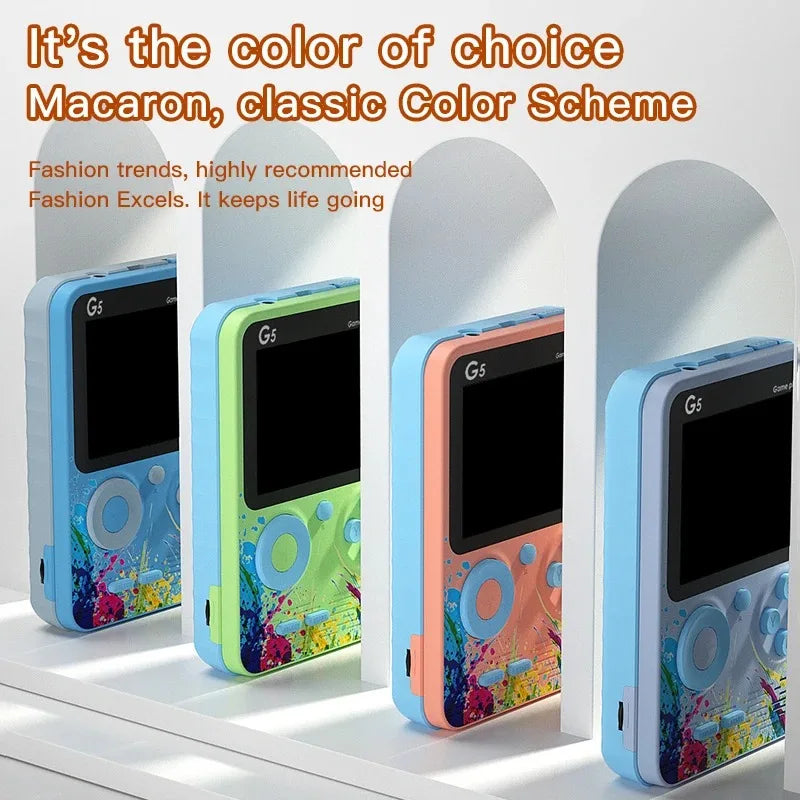 G5 3inch High-Defination Retro Handheld Game Console Supports TV built in 500 video Games