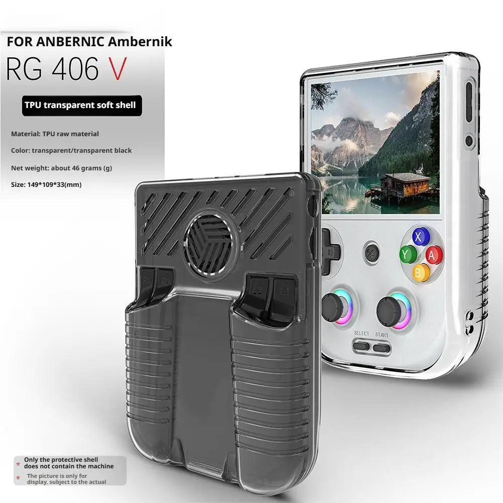 Anbernic RG406V Clear TPU Case, Soft Shockproof Cover