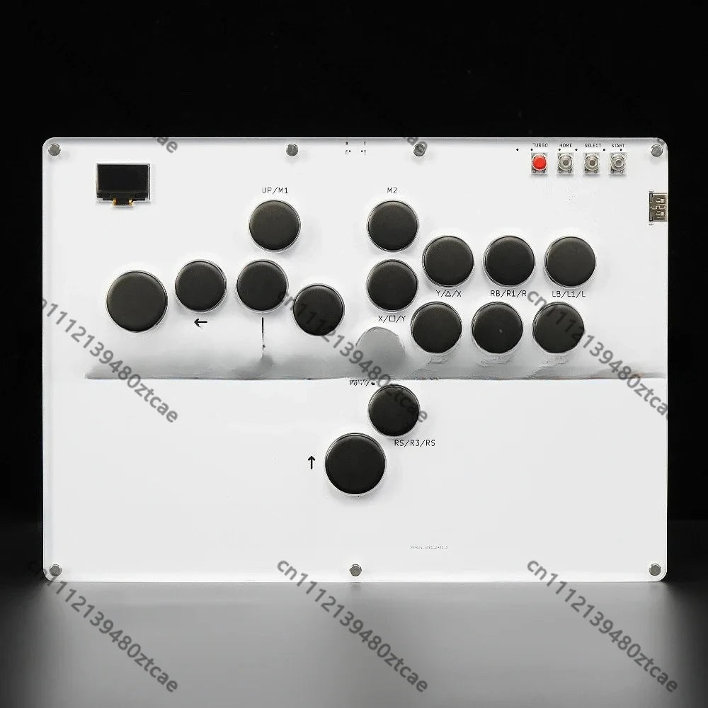 Leverless Hitbox Game Controller Fighting Joystick, Portable Duelpad Style Game Stick for Multi Platform Gaming Entertainment