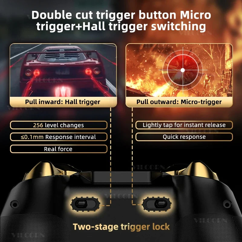 VILCORN FPS Wireless Pro Gamepad Micro Motion Hall Trigger for PC