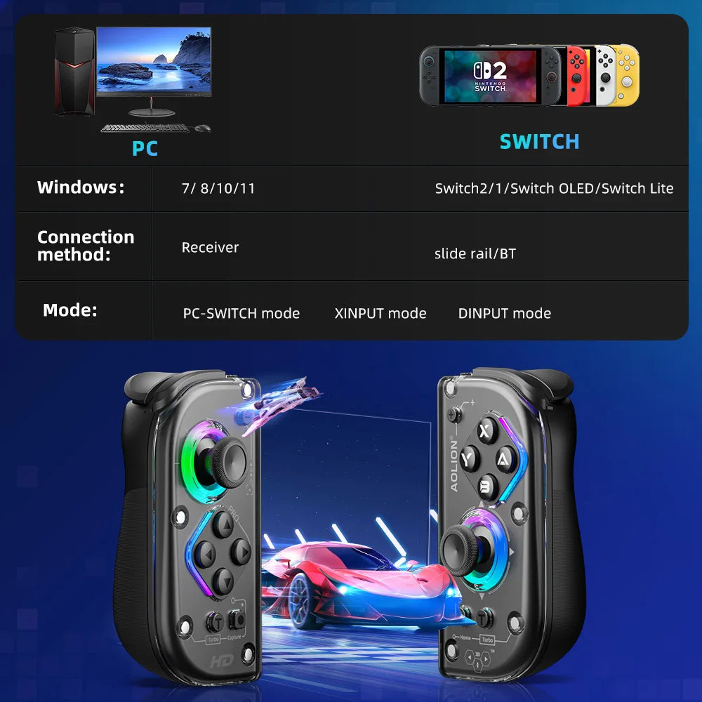 AOLION J20 Hall Joy-Con Style Controller for Switch 2, OLED