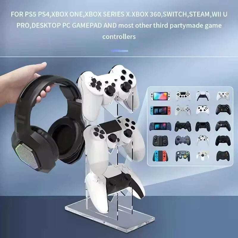 Controller and Headphone Display Stand for PS5, PS4, Xbox