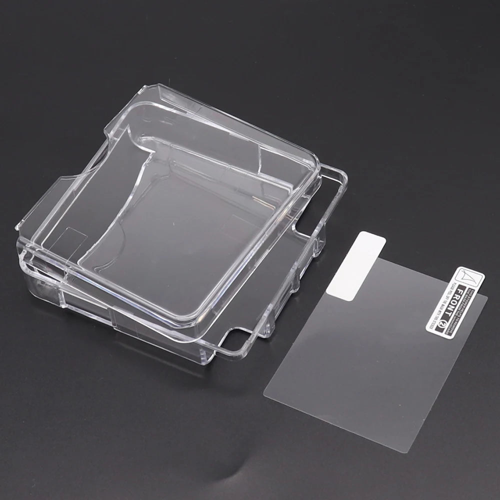 Clear Protective Cover Case Shell Housing For GBA SP Game Console Crystal Cover Case TPU Shell  Screen Protector Film