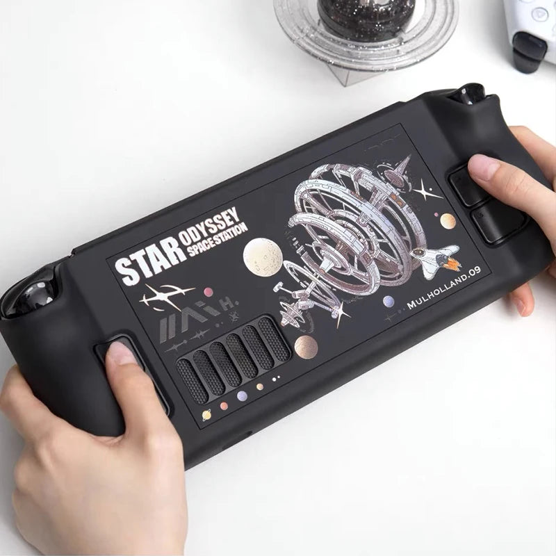 Steam Deck/OLED Magic Milk Cat Hard PC Case, Non-Slip Cover