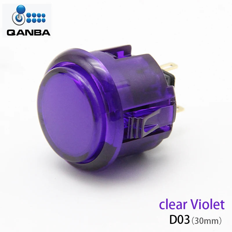 QANBA Gravity KS Clear Snap-In Pushbuttons 24mm 30mm, 6 Pcs