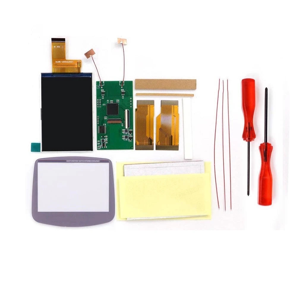 Hispeedido 3.0 Inches Non-Laminated Add Desaturation V5 Drop in 720x480 IPS Backlight LCD Screen Kit No Need Trim Shell For GBA