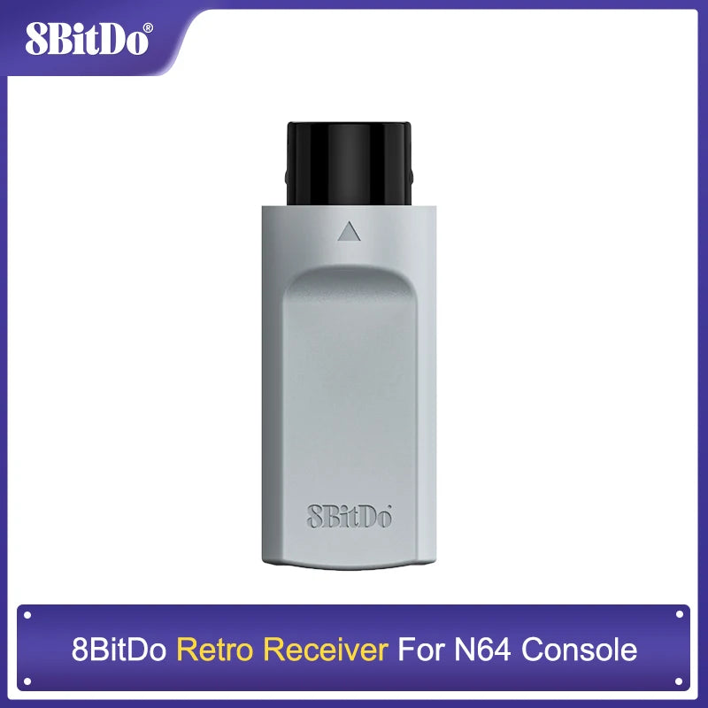 8BitDo Retro Receiver Adapter for N64 Console & Windows 10/11– Compatible with Switch Pro, PS5/PS4 & Xbox Series Controllers