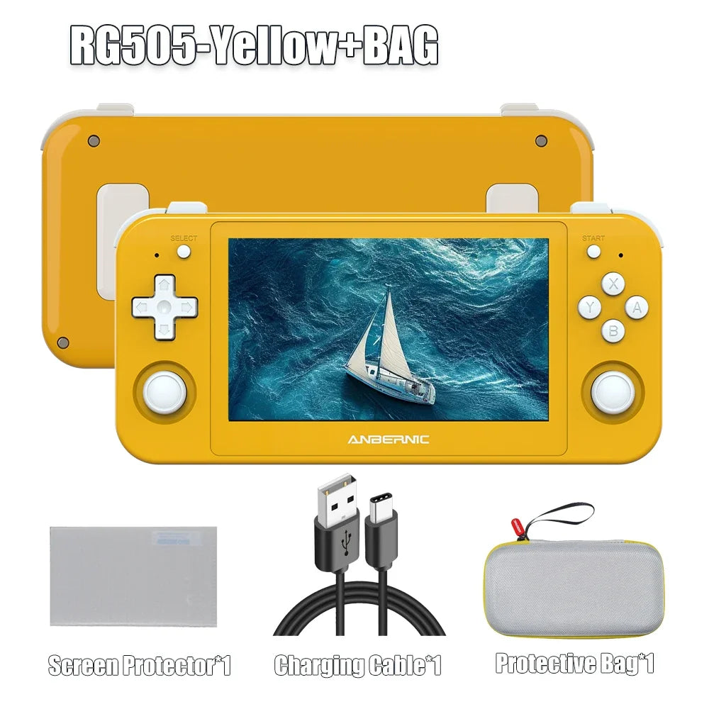 ANBERNIC RG505 Android 12 Handheld, 4.95 Inch OLED, Hall Sticks