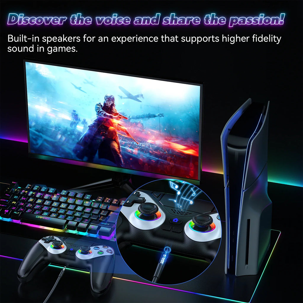 Ps5 Wireless Controller For PS5 Console Gaming With Turbo Touchpad Hall Trigger, Vibration Headphone Function Bluetooth Gamepad
