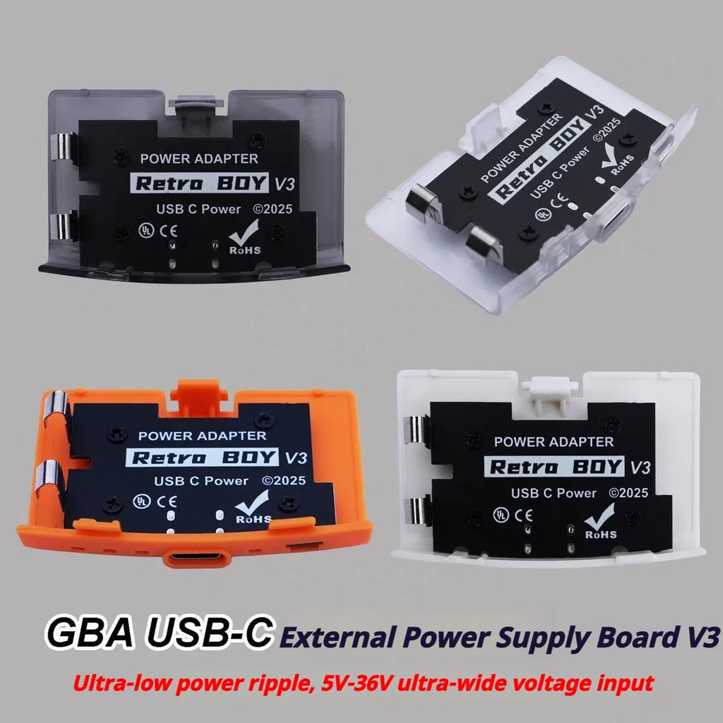 2025 New V3 Power Board for Gameboy Advance GBA External Power Adapter Module High Brightness Screen IPS Power Regulator