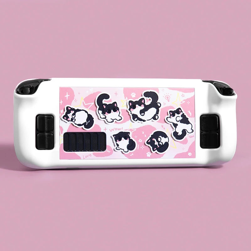 Steam Deck/OLED Magic Milk Cat Hard PC Case, Non-Slip Cover