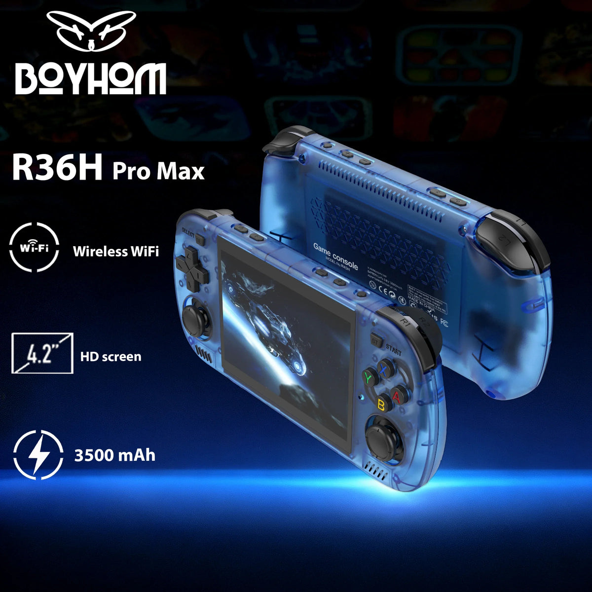 R36H Pro Max Retro Handheld Console IPS Screen WiFi 3500mAh