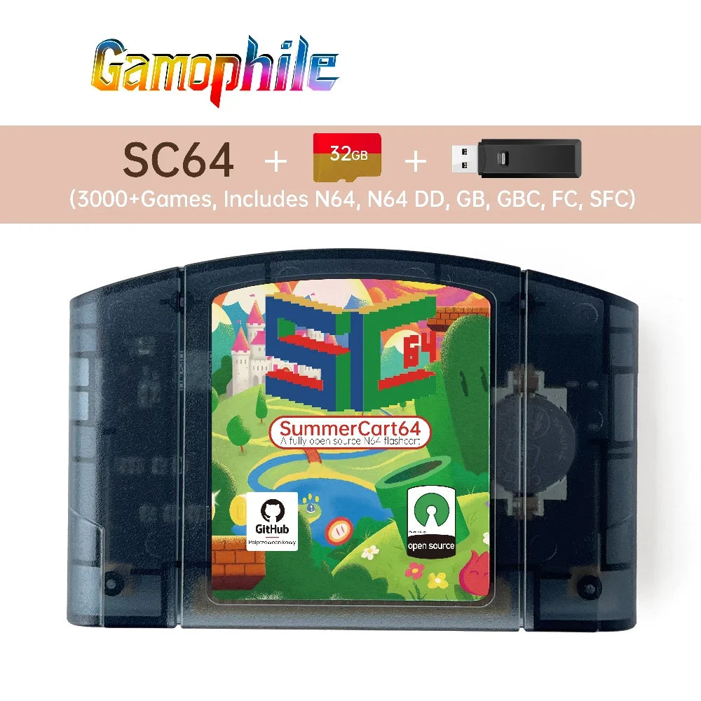 SC64 SummerCart64 Flashcart for N64, 64DD, Open Source, Ver2.3