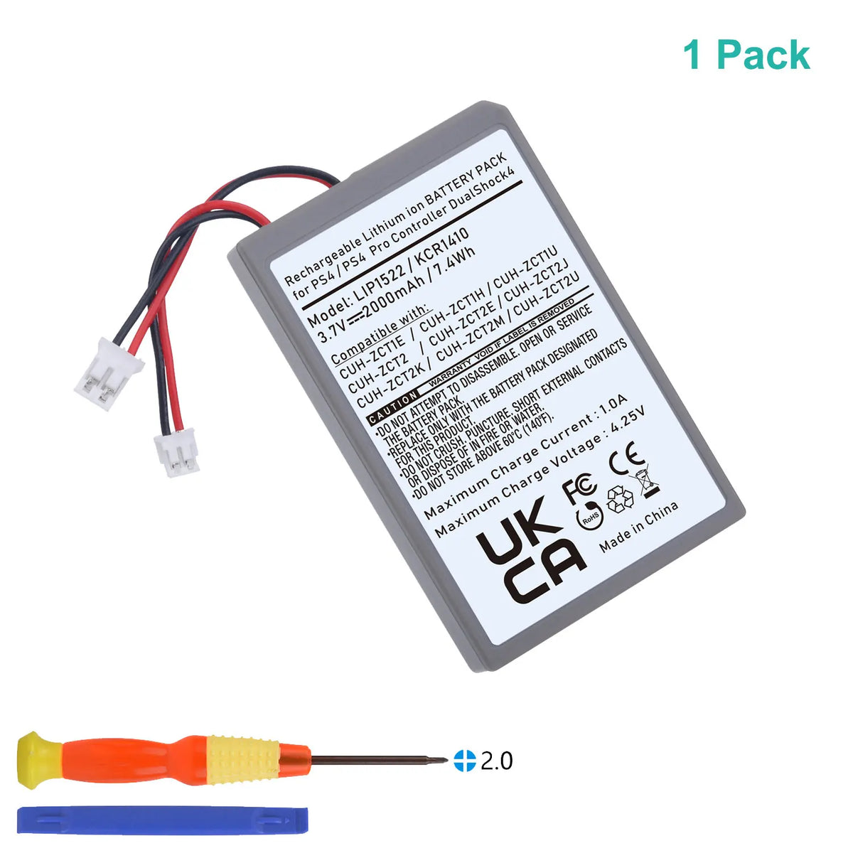 PS4 Controller Battery for Sony PlayStation 4 DualShock4 V1 V2 KCR1410 LIP1522 CUH-ZCT1E CUH-ZCT2 Wireless Controller