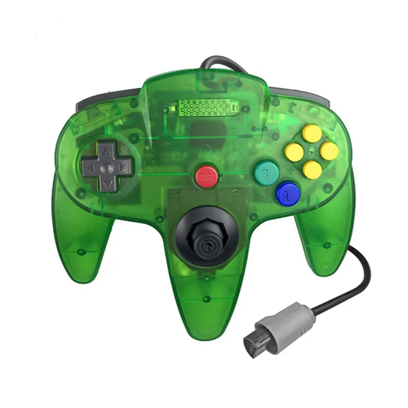 Wired Transparent Controller for N64 Console, Solid Colors