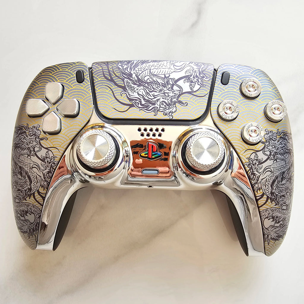 Johnny Old Video Gamer Golden Dragon Wireless Controller, TMR