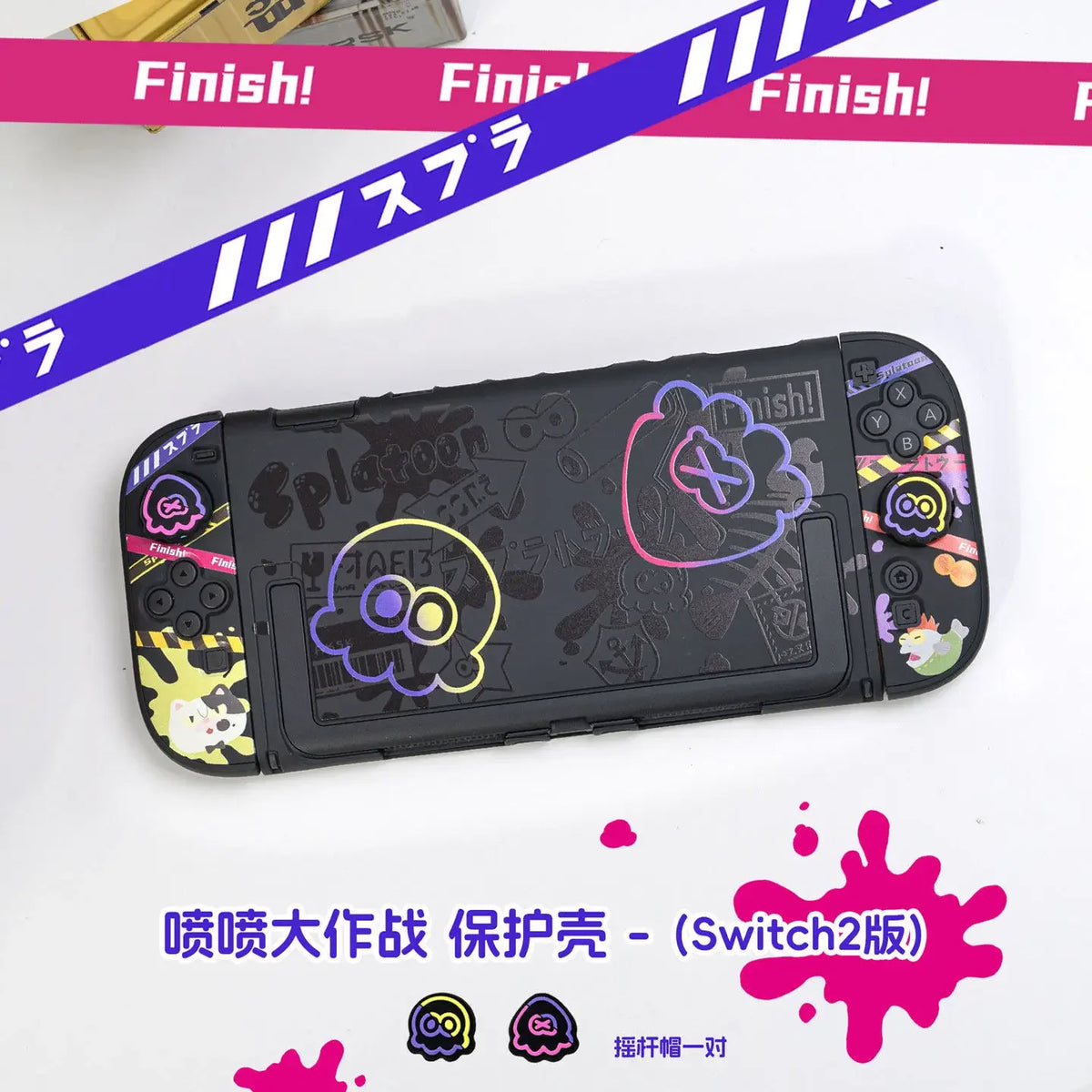 Anime Splatoon Transparent Case for Nintendo Switch 2 OLED NS Split Joy-Con Controller Cases Dock Cover Game Console Accessories