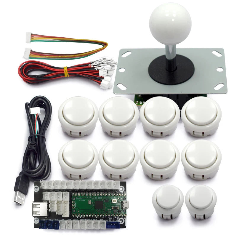 Copy Sanwa Arcade Game Diy Kit 8 Way Joystick Push Buttons Usb Board Support PC 360 Raspberry Pi PC Android PS3 PS4
