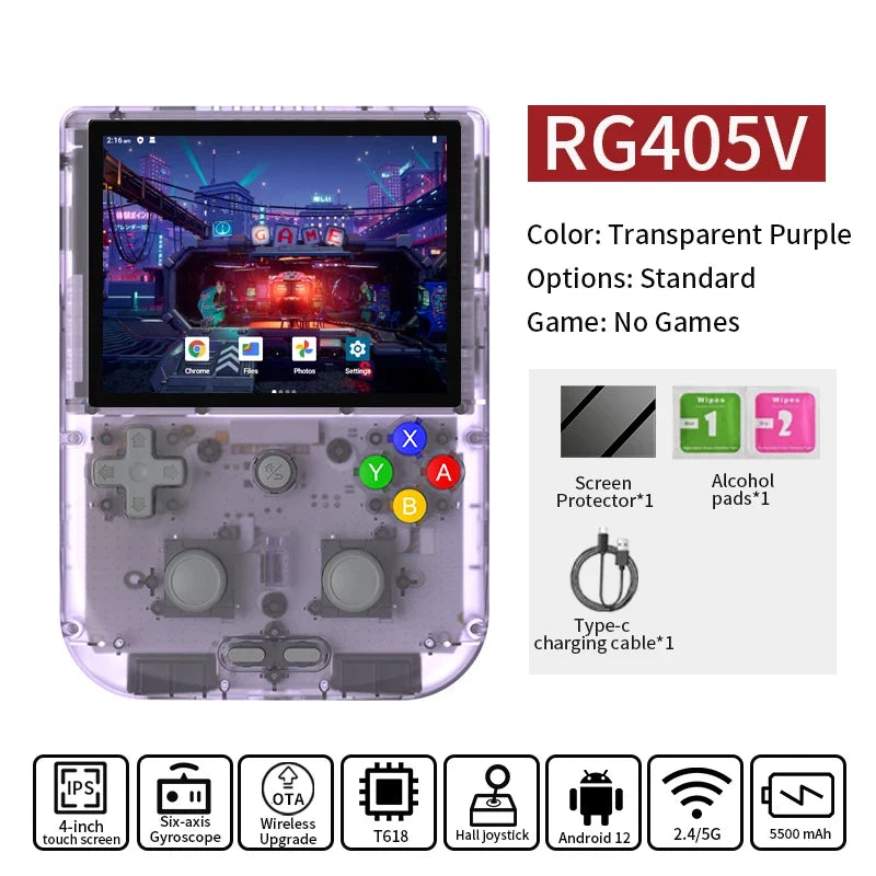 ANBERNIC RG405V Handheld Console 4-Inch IPS Android 12 T618