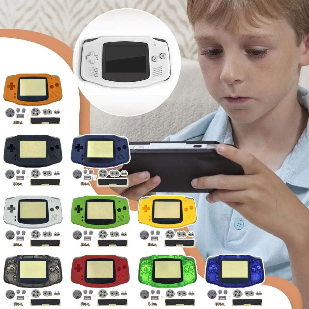 Replacement Full Housing Shell Kit DIY Casing Clear Replacement Shell Full Housing Cover with Buttons Custom For Game Boy GBA