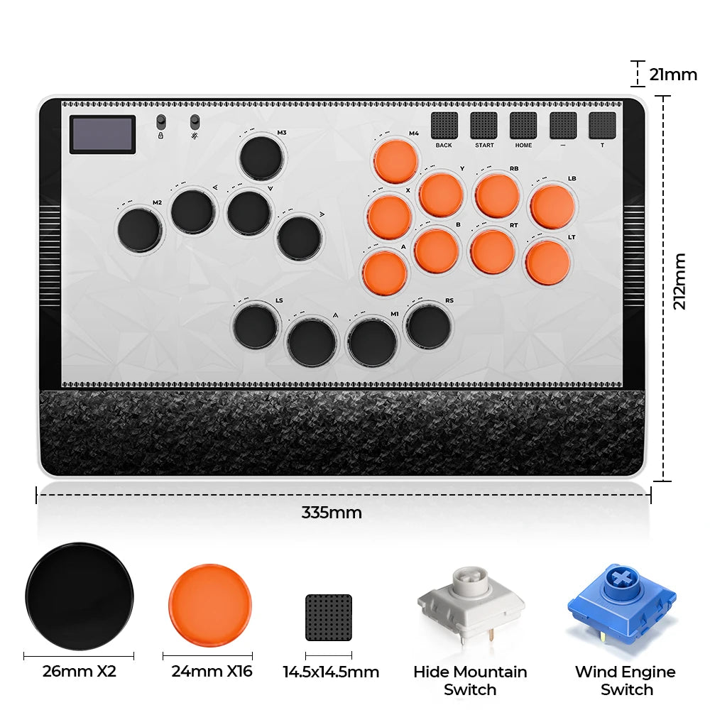 Haute42 C-AT Magnetic Leverless Hitbox Controller for PC/PS4/PS5