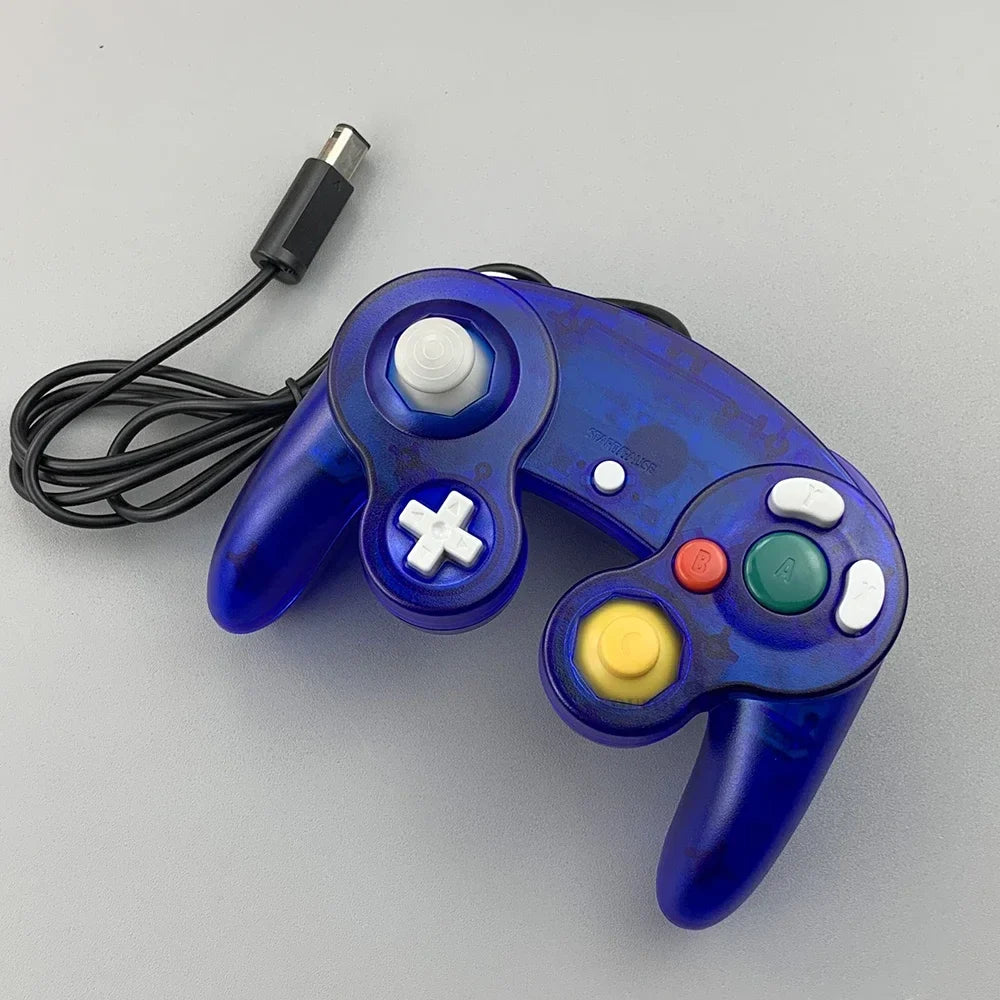 Transparent for GameCube For NGC Gamepad One Button Wired Game Controller Joystick for NGC Game Console