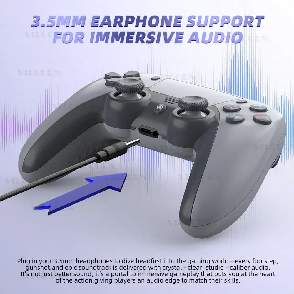 VILCORN P4 Wireless Gamepad for PS4 Slim Pro, Windows 10 PC Steam